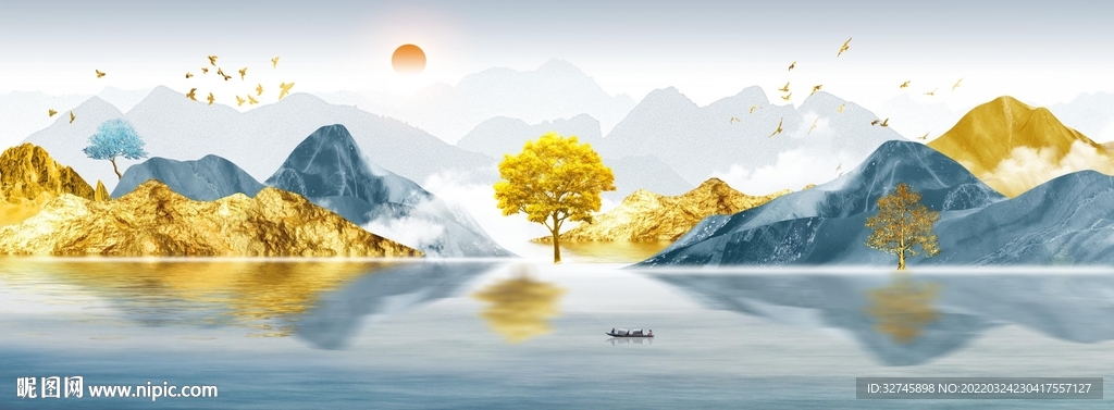 金色山水