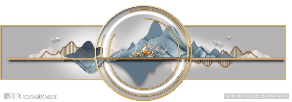 意境山水床头画