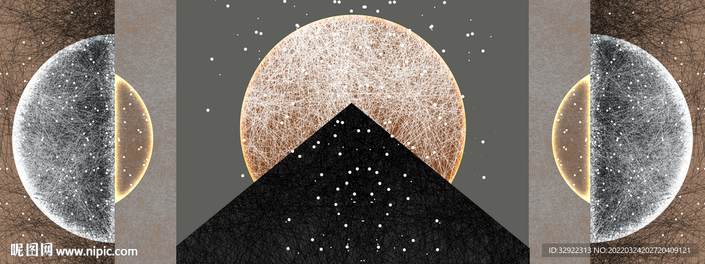 浪漫星空几何图形装饰画