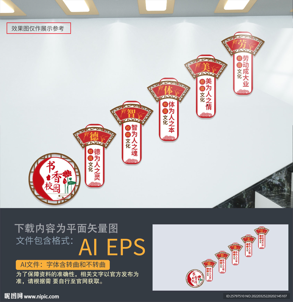 校园楼梯文化墙