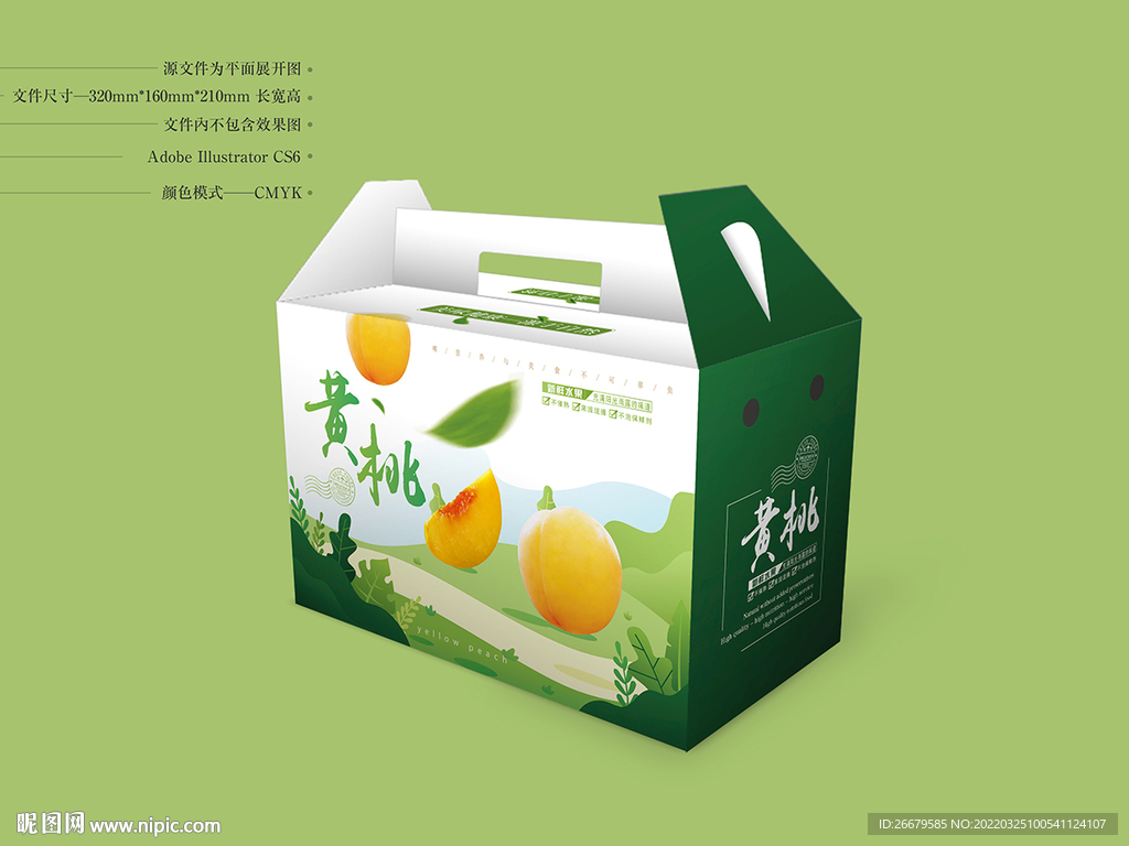 黄桃包装 平面图