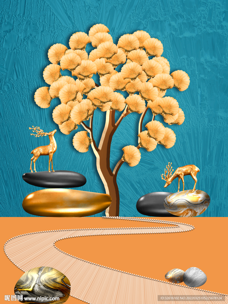 转运石麋鹿玄关