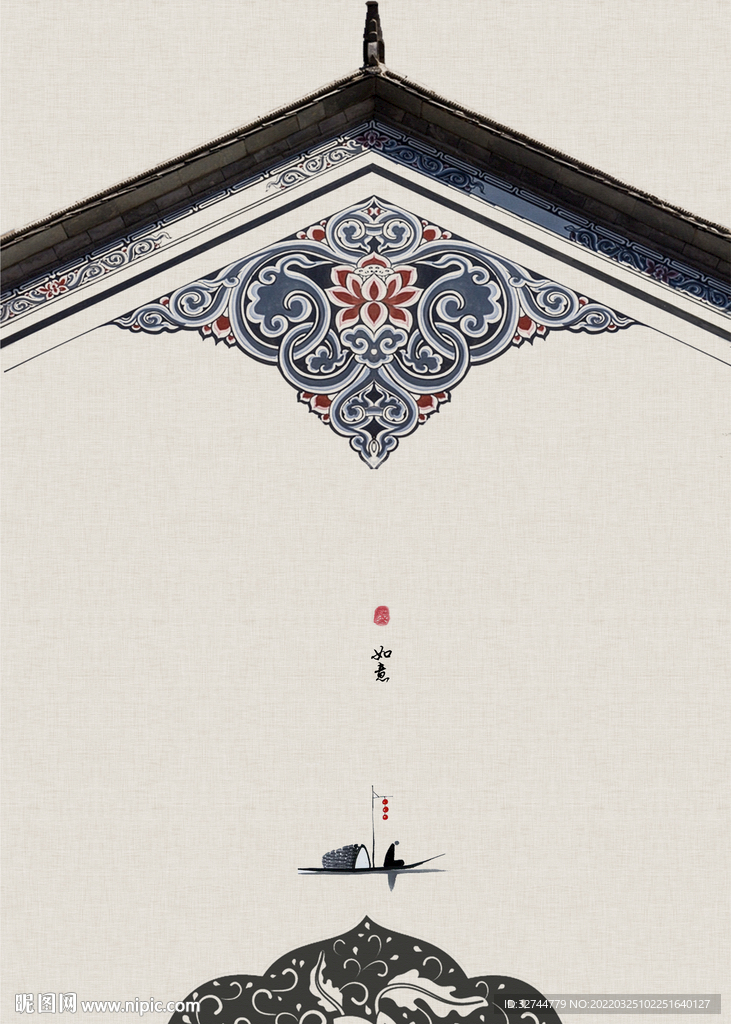 古风建筑装饰画