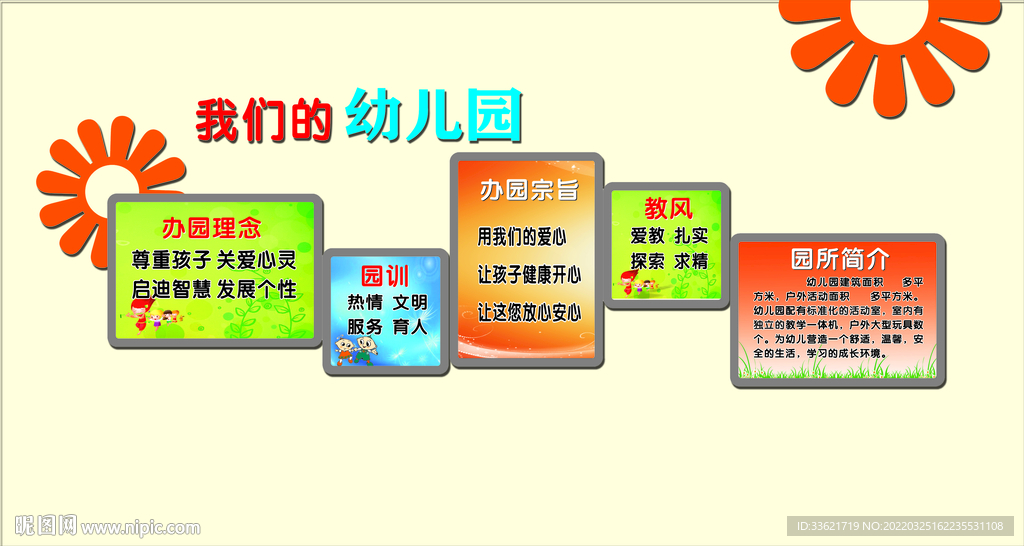 我们的幼儿园背景墙