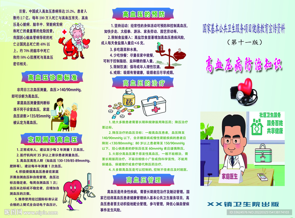 高血压病防治知识折页