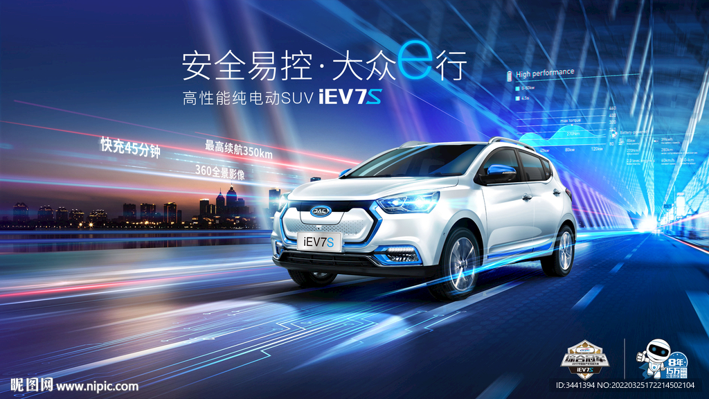 新能源 汽车 科技 街道 