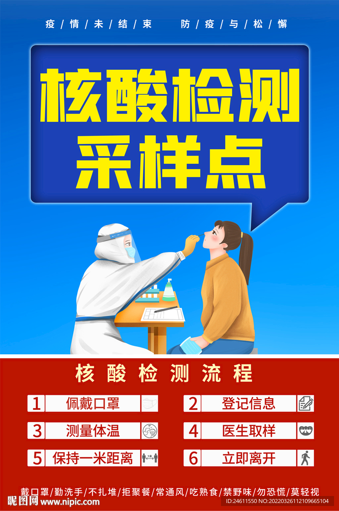 核酸检测采样点海报