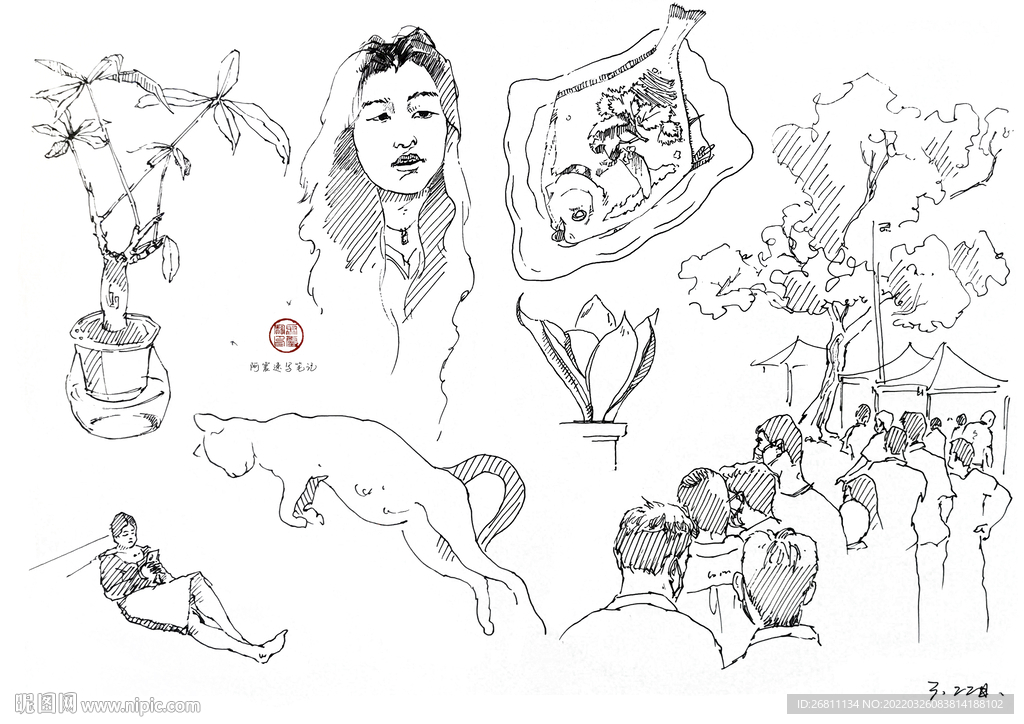 线性插画