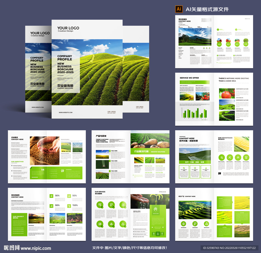 绿色食品画册模板