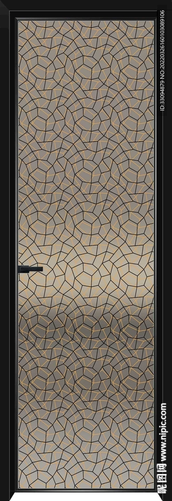 高清分层透明底彩釉玻璃门打印图