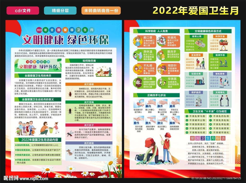 爱卫月宣传单