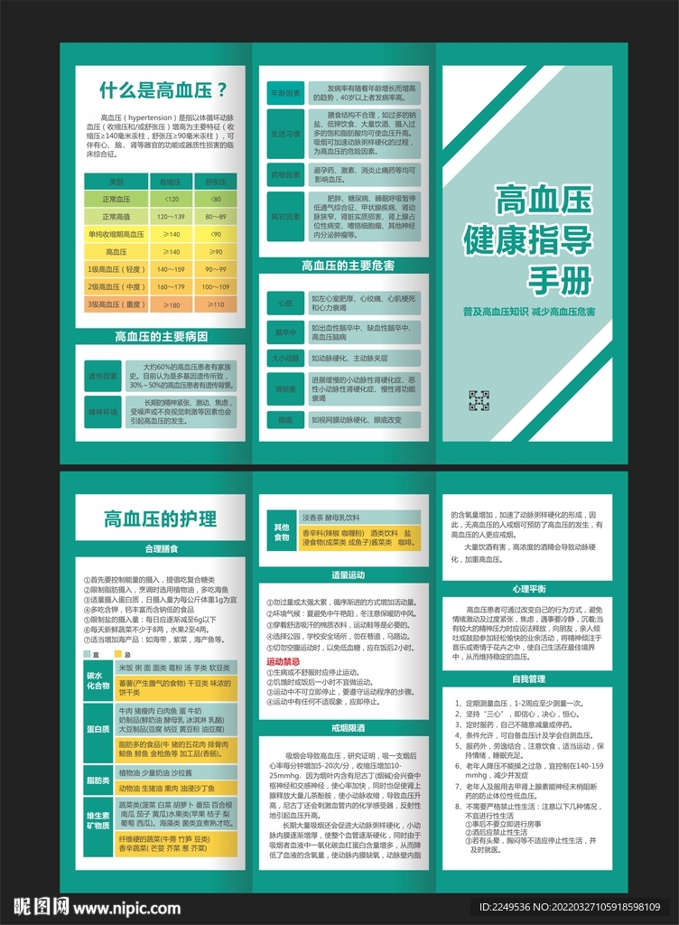 高血压知识三折页