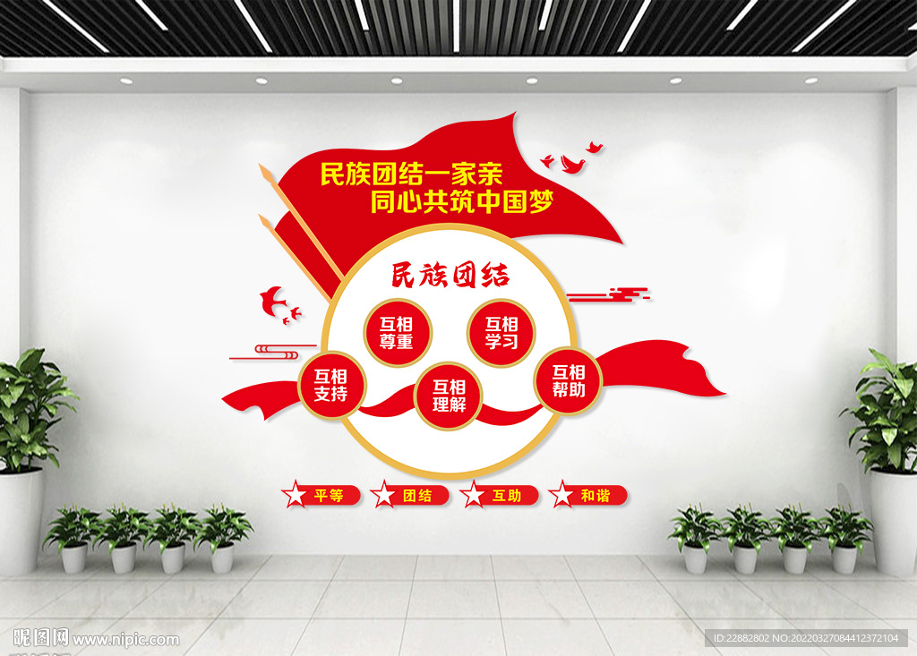 民族团结文化墙