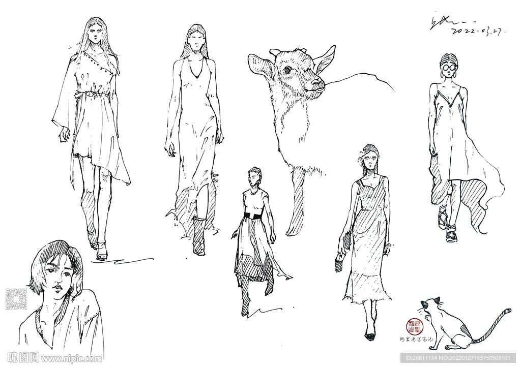 服装插画