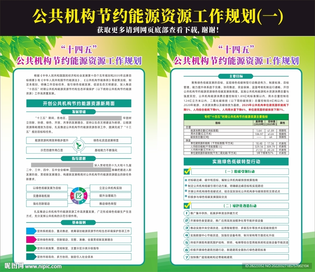 公共机构节约能源资源工作规划