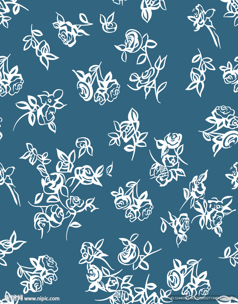 大牌  小碎花  手绘花   