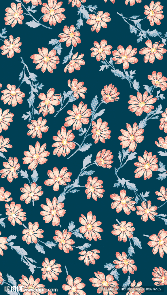 大牌  小碎花   手绘花  