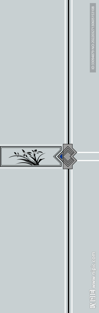 高清分层透明底平开门打印图