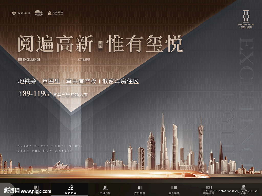 城市中心豪宅 豪宅地产广告图片