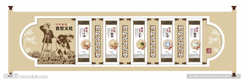 食堂文化墙图片