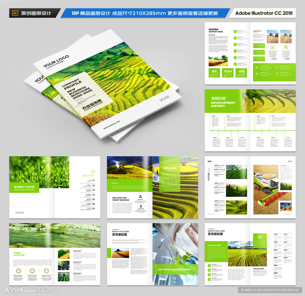 绿色食品画册模板