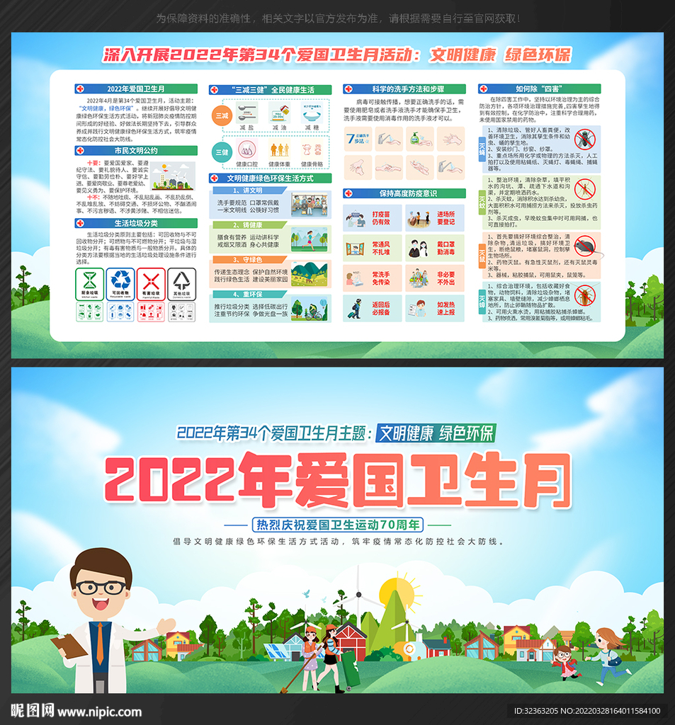 全国爱国卫生月展板