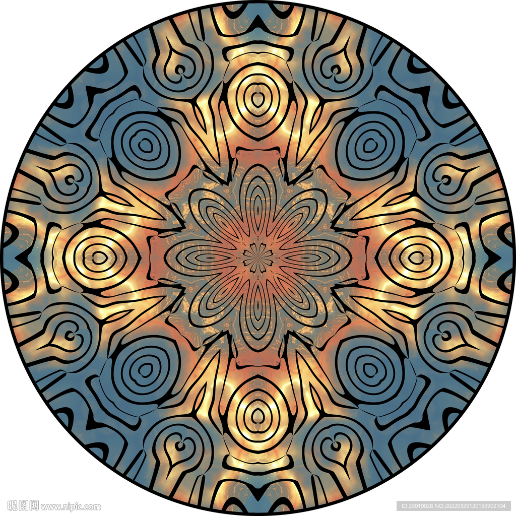 对称曼陀罗图案