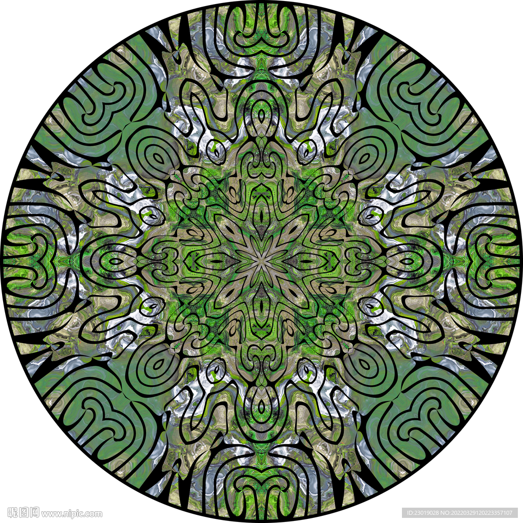 对称曼陀罗图案