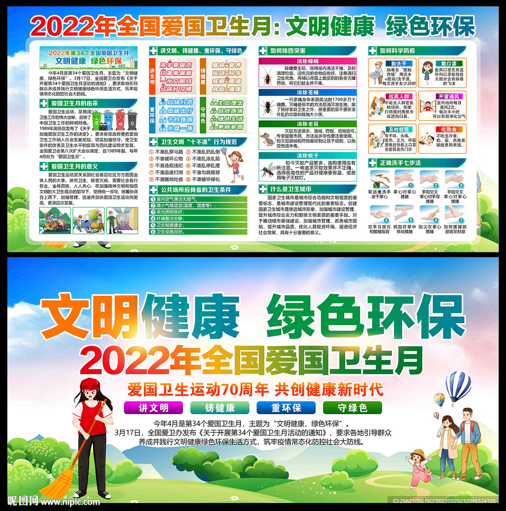爱国卫生月展板