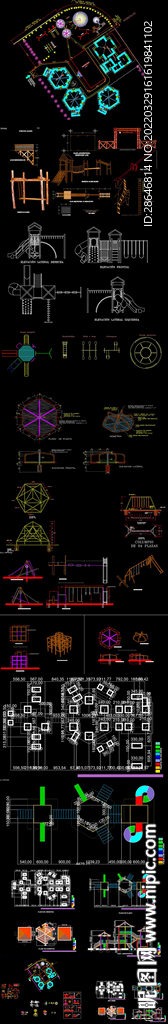 滑梯游乐设备CAD图库