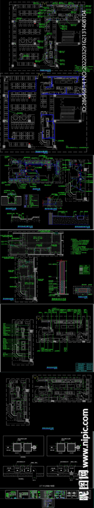 酒店厨房水电CAD图纸