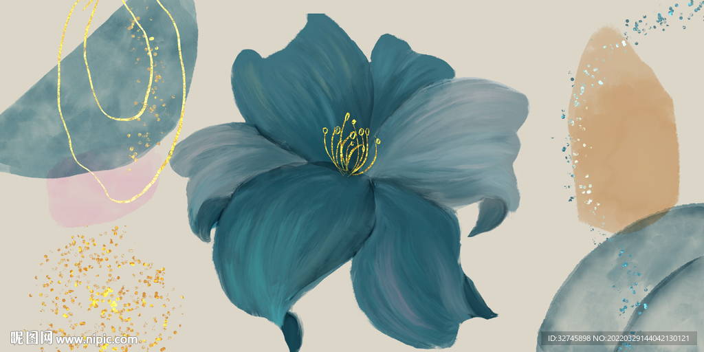 抽象花卉装饰画