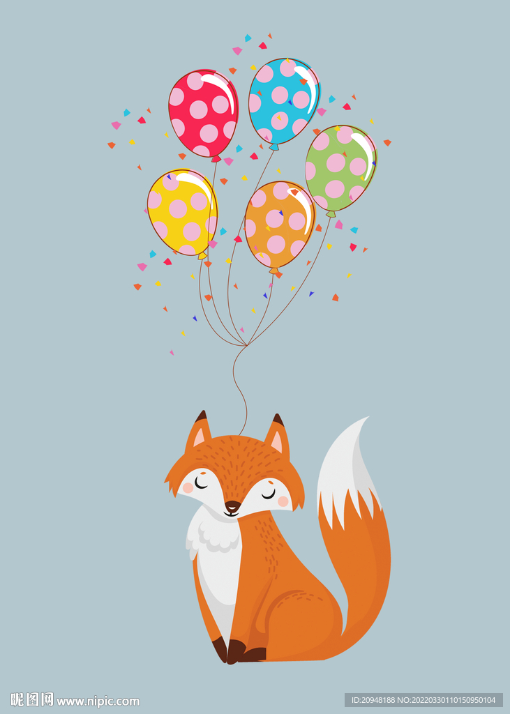 气球 狐狸
