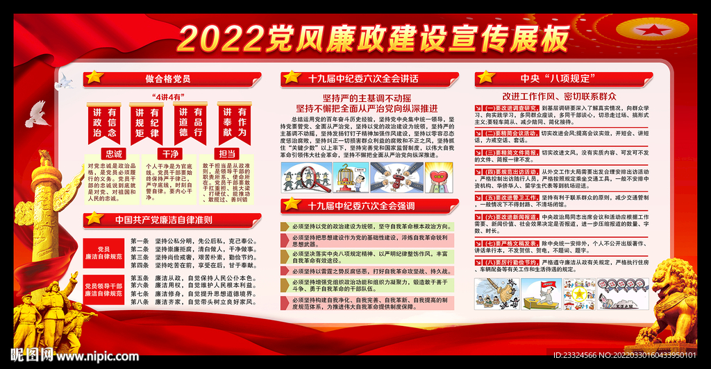 2022年廉政展板