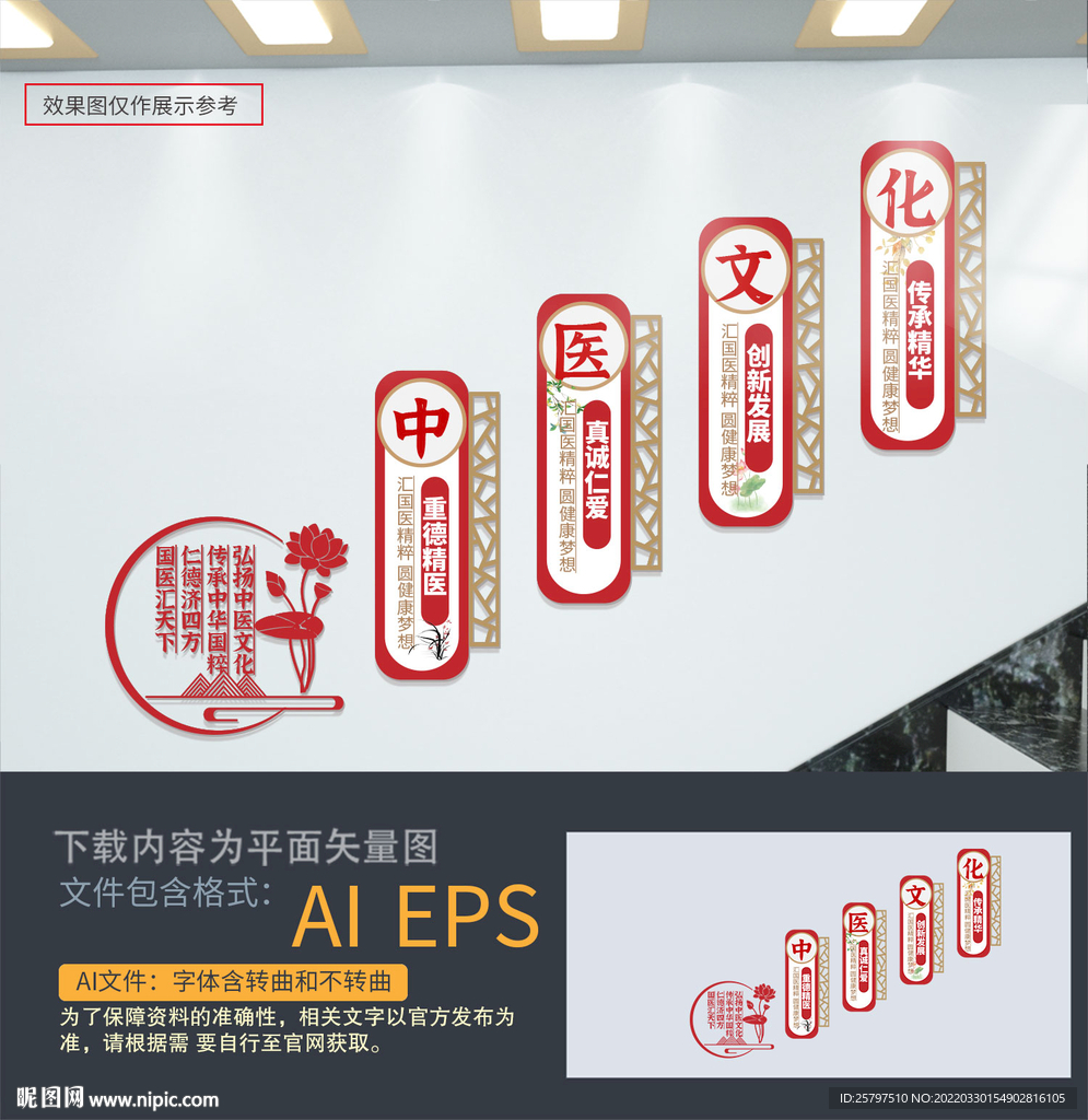 中医文化楼梯文化墙