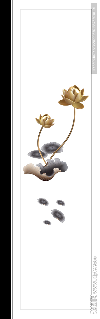 高清分层透明底平开门打印图