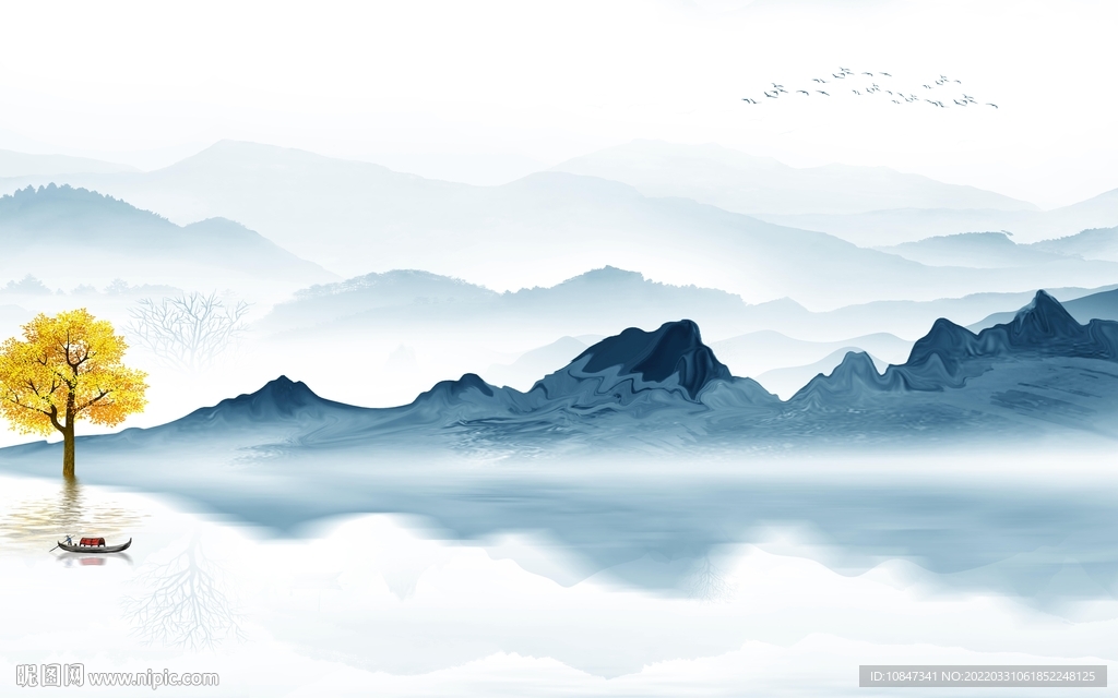 别墅高端山水新画 TIF分层