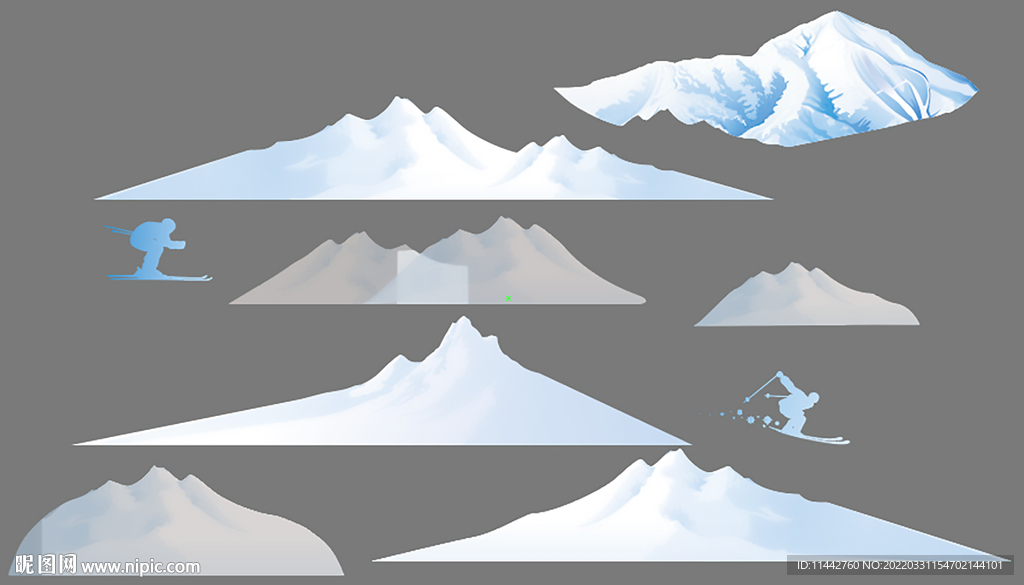 雪山矢量