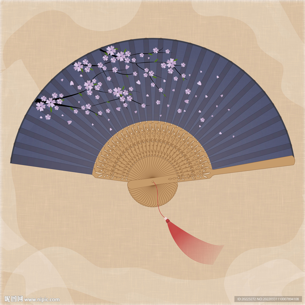 折扇扇子矢量