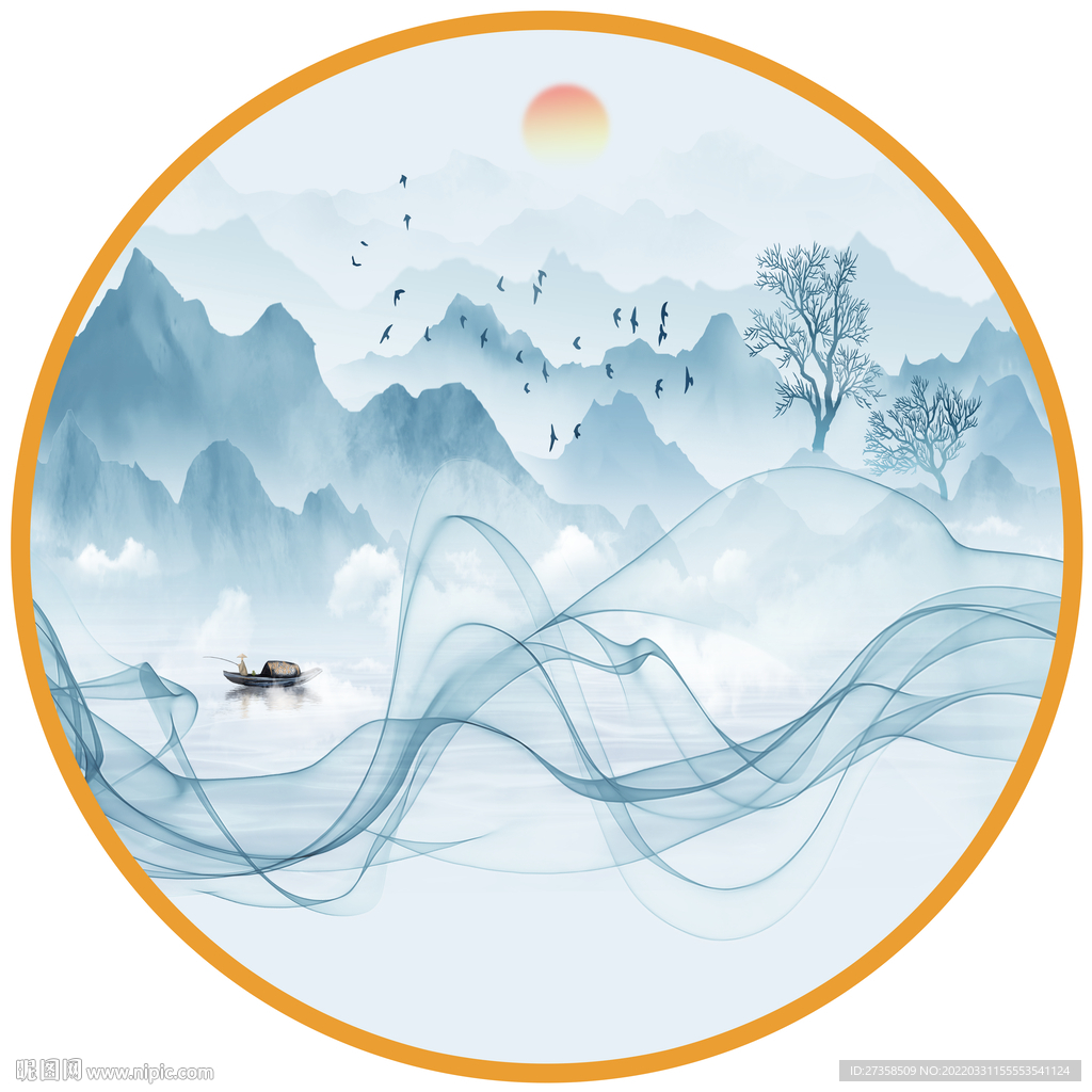 水墨山水画 