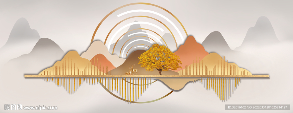 现代意境山水装饰画