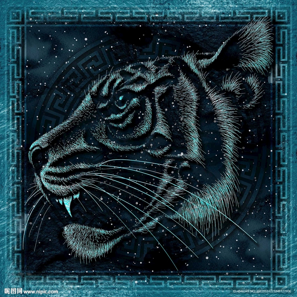 动物高档老虎装饰画