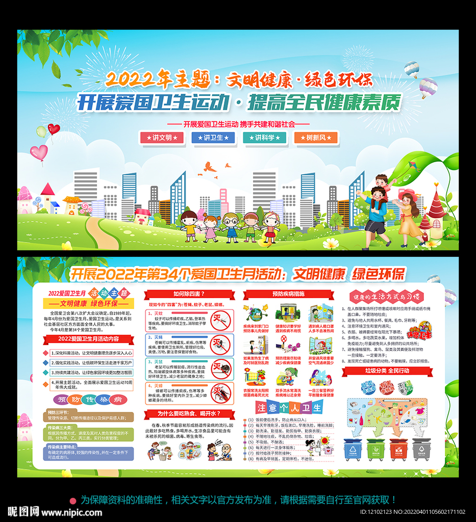 全国爱国卫生月展板