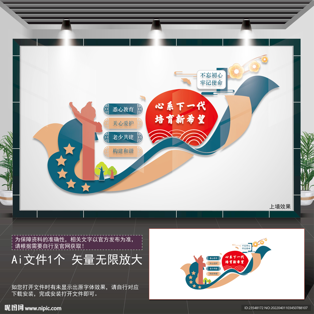关工委楼梯文化墙