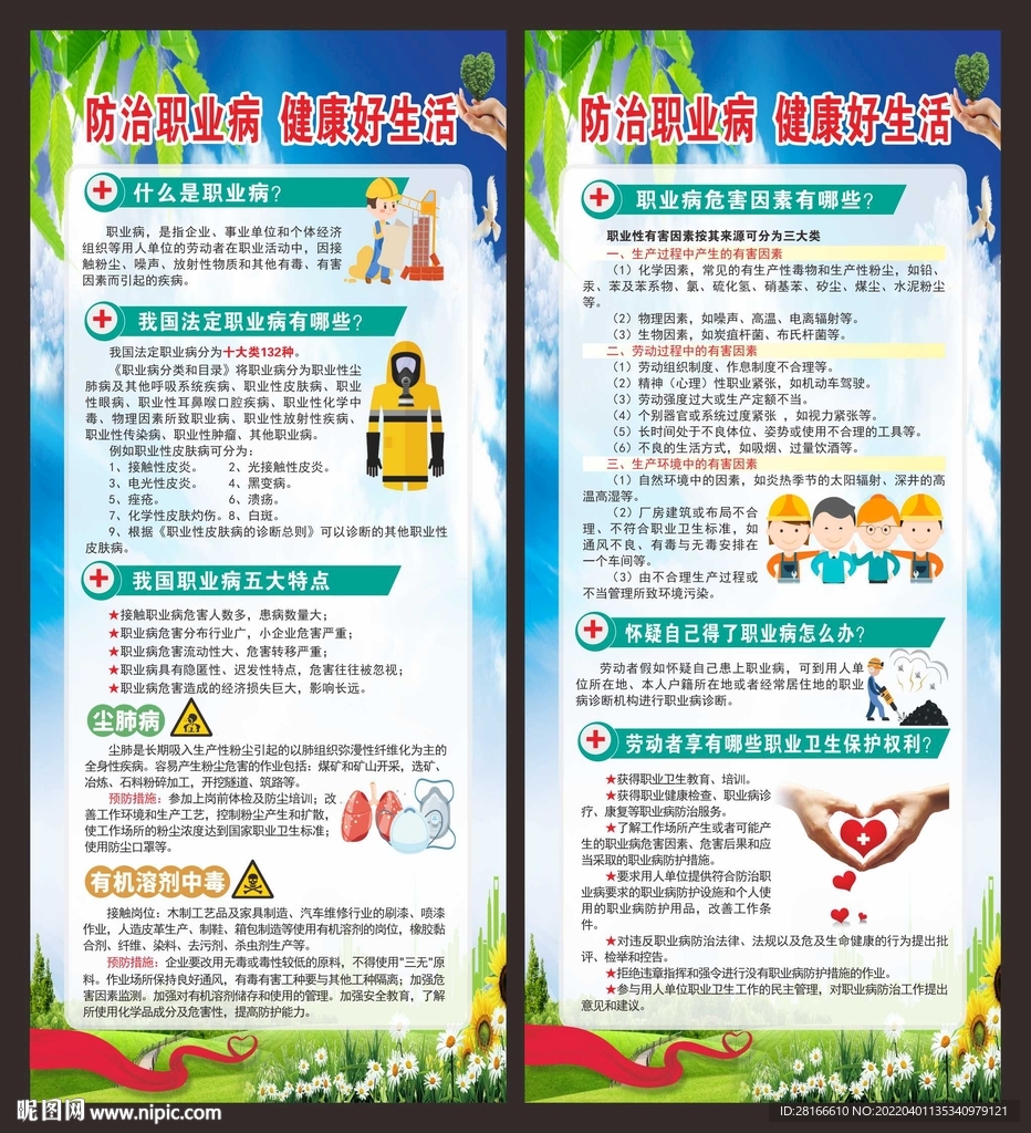 预防职业病知识展架