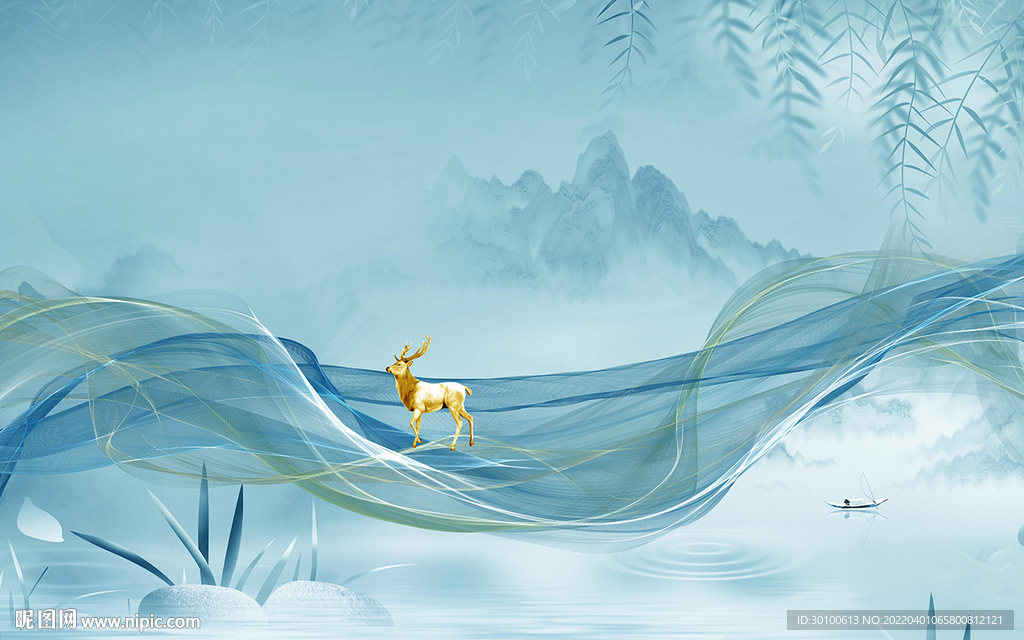 高档新上架山水画 tif分层