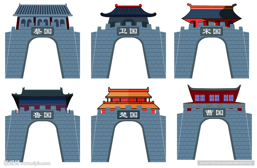 卡通城门