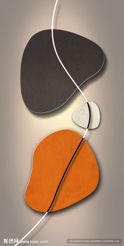 抽象光影色块装饰画