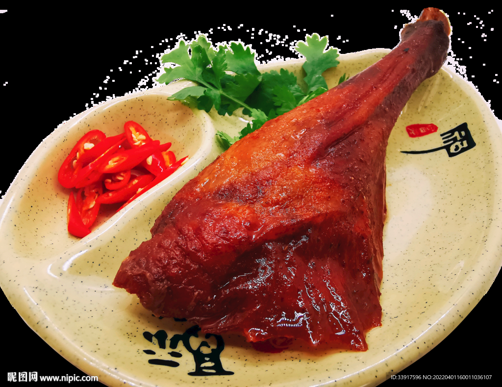 鸭腿烤鸭烧鸭灯箱海报