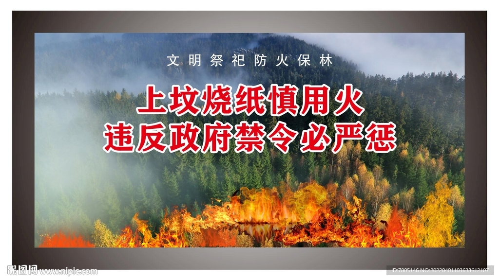 森林火灾海报